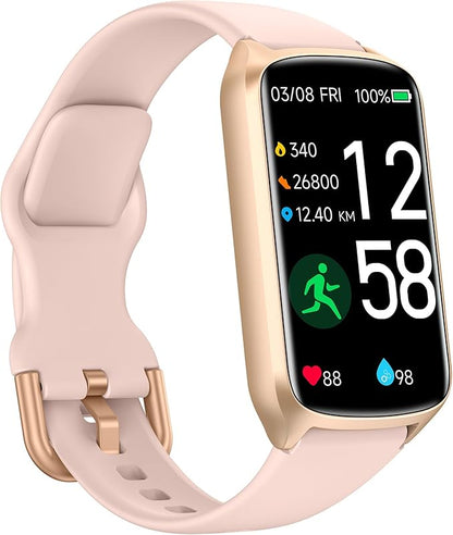 Amzhero Health Fitness Tracker with 24/7 Heart Rate, Blood Oxygen, Blood Pressure, Sleep Tracker, 5ATM Waterproof Activity Trackers with Step Tracker, Pedometer