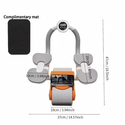 Ab Roller with Timer Elbow Support, Abs roller wheel core exercise equipment, Core Workout Equipment Home Gym Abs Machine