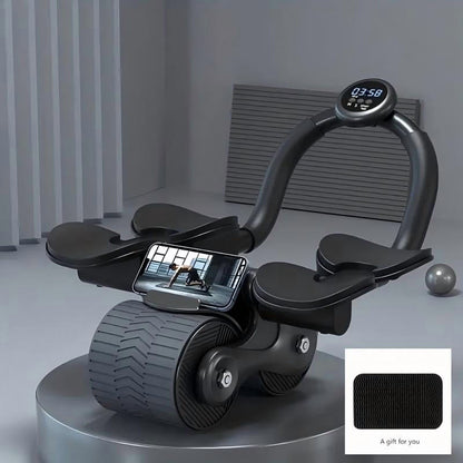 Ab Roller with Timer Elbow Support, Abs roller wheel core exercise equipment, Core Workout Equipment Home Gym Abs Machine