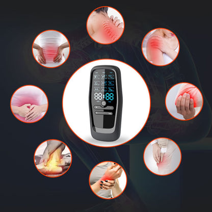 FVLOENG TENS Unit Rechargeable Muscle Stimulator Dual Channel with 8 Reusable Electrode Pads 27 Modes for Back Neck MuscleMassager