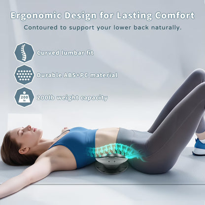 Lumbar Waist Massager & Heating, 26° Oscillating Stretch & Vibration Therapy
