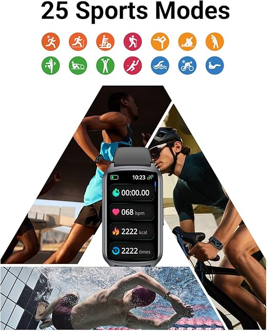 Amzhero Health Fitness Tracker with 24/7 Heart Rate, Blood Oxygen, Blood Pressure, Sleep Tracker, 5ATM Waterproof Activity Trackers with Step Tracker, Pedometer