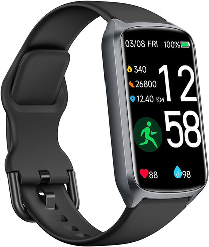 Amzhero Health Fitness Tracker with 24/7 Heart Rate, Blood Oxygen, Blood Pressure, Sleep Tracker, 5ATM Waterproof Activity Trackers with Step Tracker, Pedometer